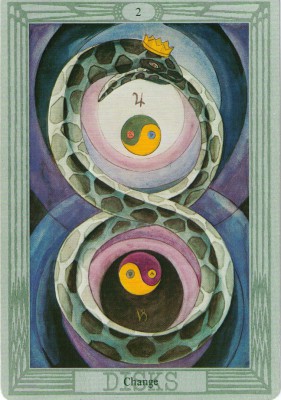 Two of Coins in Thoth Tarot