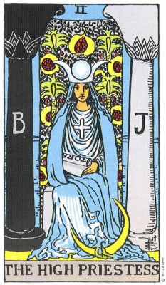 The High Priestess in Rider Waite Tarot