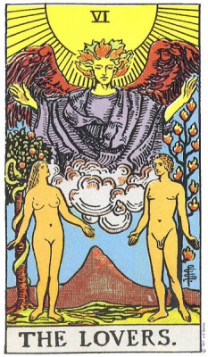 The Lovers in Rider Waite Tarot